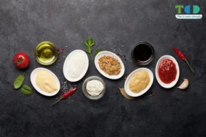drizzle condiments on food